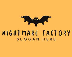 Spooky Halloween Bat logo design