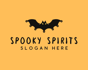 Spooky Halloween Bat logo design