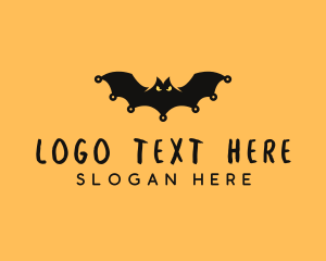 Spooky Halloween Bat Logo