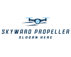 Propeller Drone Surveillance logo design