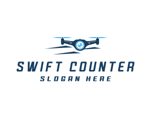 Propeller Drone Surveillance logo design