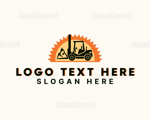 Mountain Construction Forklift Logo