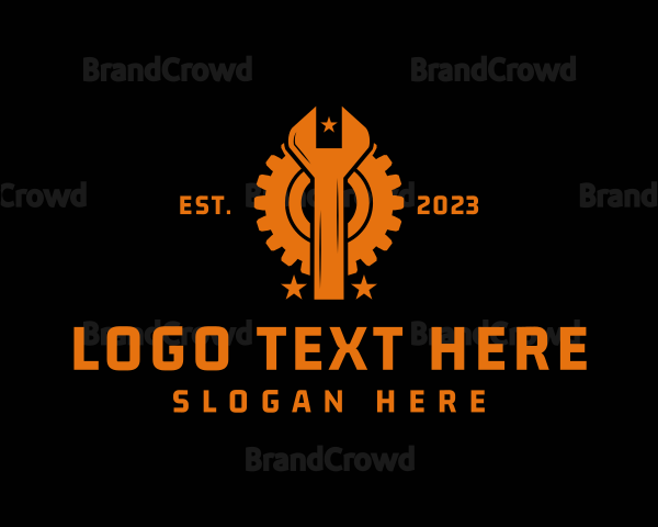 Cog Wrench Mechanic Logo