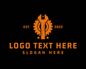 Repairman - Cog Wrench Mechanic logo design