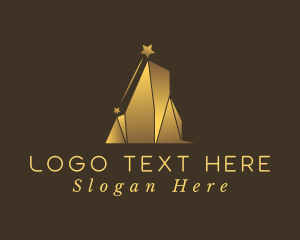Property Agent - Luxury Gold Building logo design