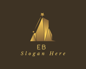 Geometric - Luxury Gold Building logo design
