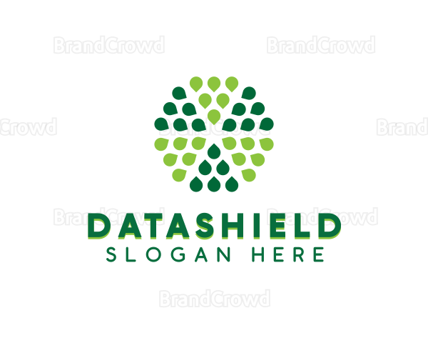 Green Hexagon Petals Logo