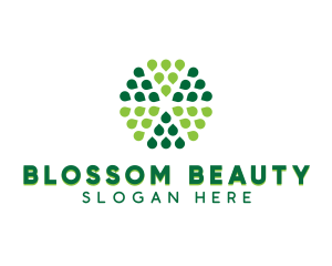 Petals - Green Hexagon Petals logo design