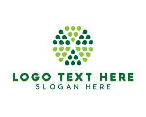 Technology - Green Hexagon Petals logo design