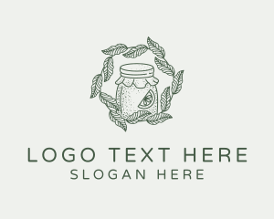 Leafy Kombucha Jar  Logo