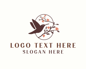 Designer - Hummingbird Leaf Branch logo design