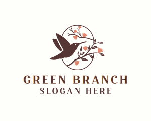 Branch - Hummingbird Leaf Branch logo design