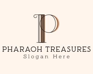 Letter P Fancy Boutique  logo design