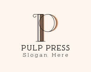 Letter P Fancy Boutique  logo design