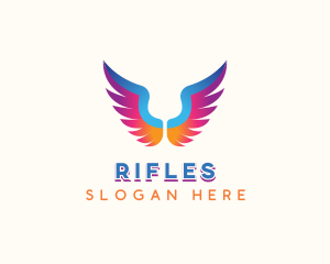 Religious Angel Wings Logo