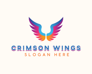 Religious Angel Wings logo design