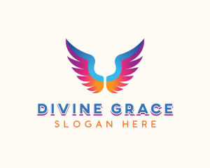 Religious - Religious Angel Wings logo design