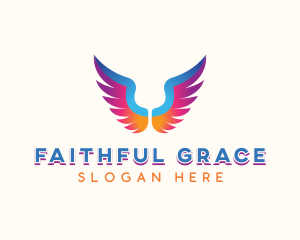 Religious - Religious Angel Wings logo design