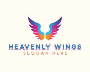 Religious Angel Wings logo design