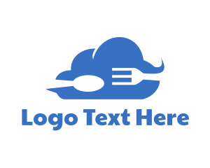 Lunch - Cloud Cutlery Restaurant logo design
