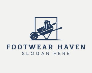 Boots - Wheelbarrow Landscaping Garden logo design