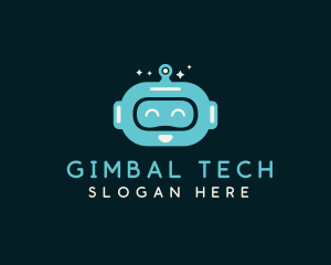 Robot Head Tech Toy logo design