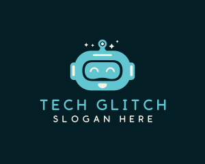 Robot Head Tech Toy logo design