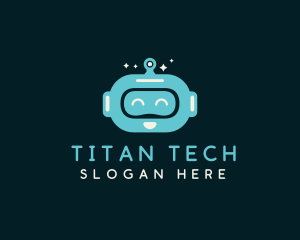 Robot Head Tech Toy logo design