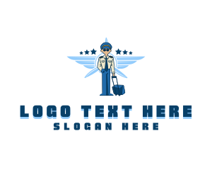 Aviator - Pilot Man Aviation Travel logo design