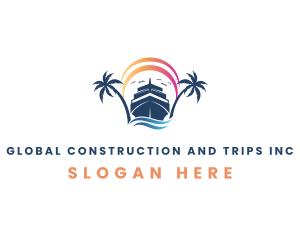 Tropical Cruise Ship Logo