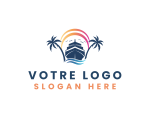 Tropical Cruise Ship Logo