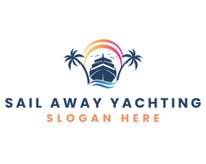 Tropical Cruise Ship logo design