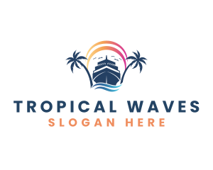 Tropical Cruise Ship logo design