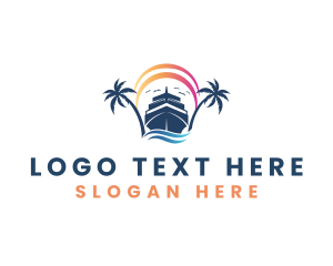 Cruise - Tropical Cruise Ship logo design