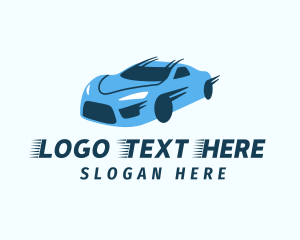 Drag Racing - Sports Car Racing Vehicle logo design