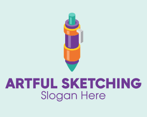 Sketching - 3D Ballpoint Pen logo design