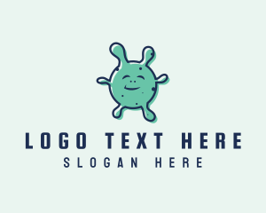 Virus - Cute Slime Virus logo design