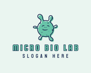 Microbiologist - Virus Infection Microbe logo design