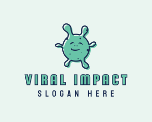 Contagious - Virus Infection Microbe logo design