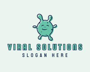 Virology - Virus Infection Microbe logo design