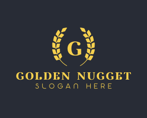 Golden High End Laurel  logo design