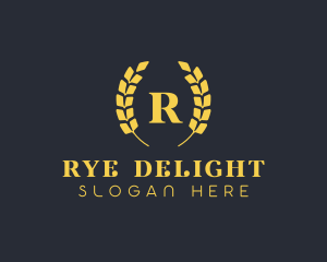 Rye - Golden High End Laurel logo design
