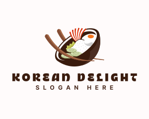 Bibimbap Rice Bowl logo design