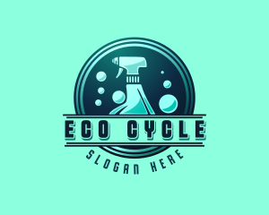 Recycling - Cleaning Spray Disinfection logo design