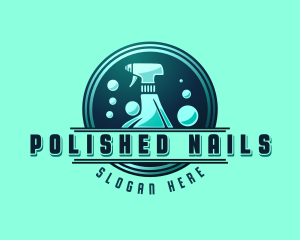 Cleaning Spray Disinfection logo design