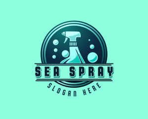 Cleaning Spray Disinfection logo design