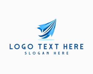 Transport - Paper Plane Aviation logo design