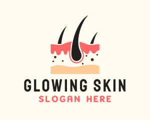 Skin Hair Dermatology logo design