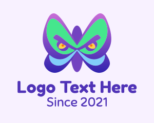Multicolor - Angry Butterfly Wings logo design