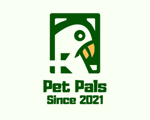 Green Parakeet Bird logo design